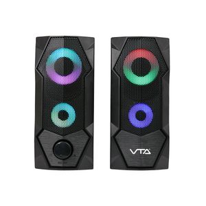 Set Parlantes Gamer VTA Luces Multicolor 8W