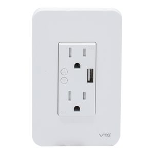 Tomacorriente doble + puerto USB Switch IOT VTA Smart Home