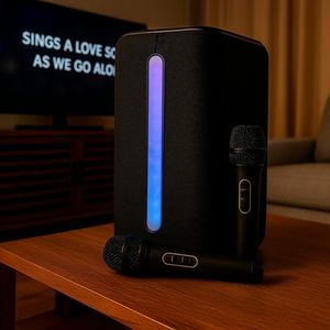 Amplificador Duett 80W VTA con 2 Micrófonos Inalámbricos y Luces LED