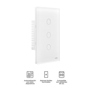 Interruptor Touch Triple Link IoT VTA+ Smart Home